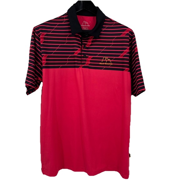 Other - Black Mountain Men's Large Black & Fuchsia Performance Polo Lightweight